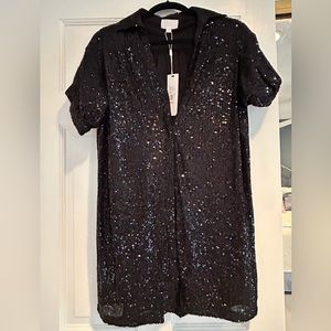 Black sparkly sequin dress